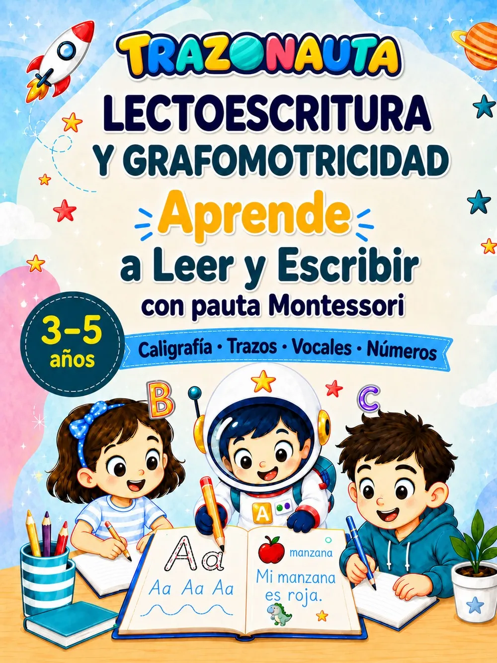 Portada de «Lectoescritura y grafomotricidad 3 a 5 años»